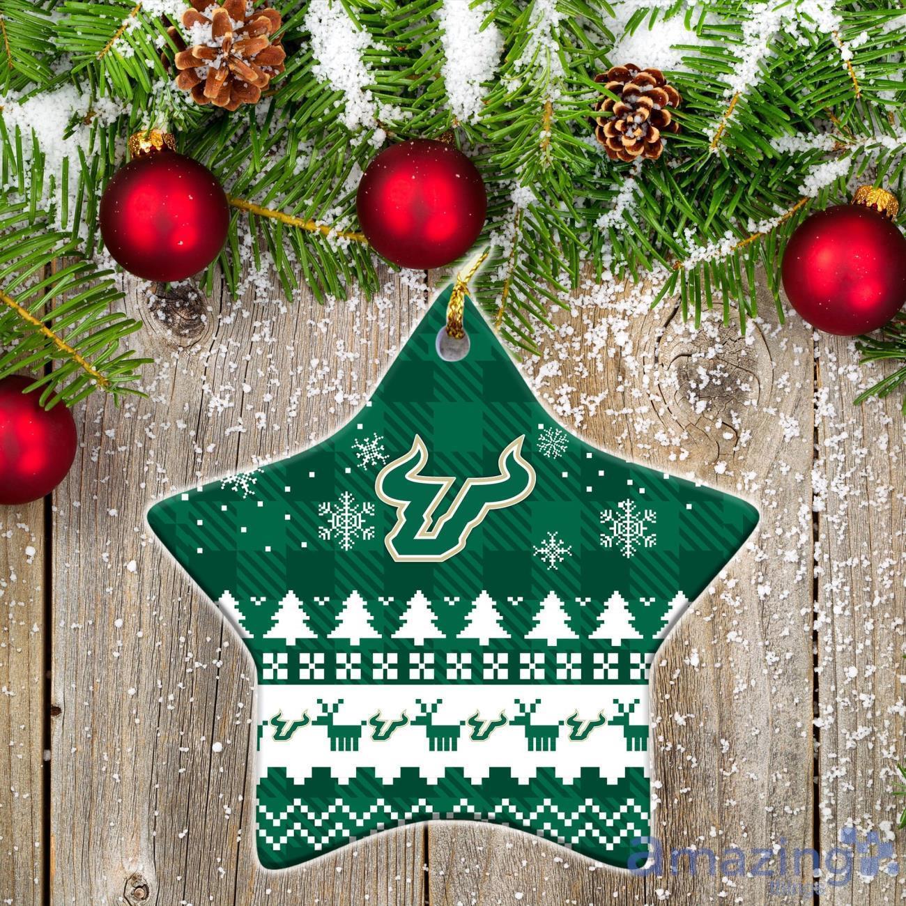 South Florida Bulls Ceramic Ornament All We Want For Christmas Is More Time For Football image South Florida Bulls Ceramic Ornament All We Want For Christmas Is More Time For Football Product Photo 1