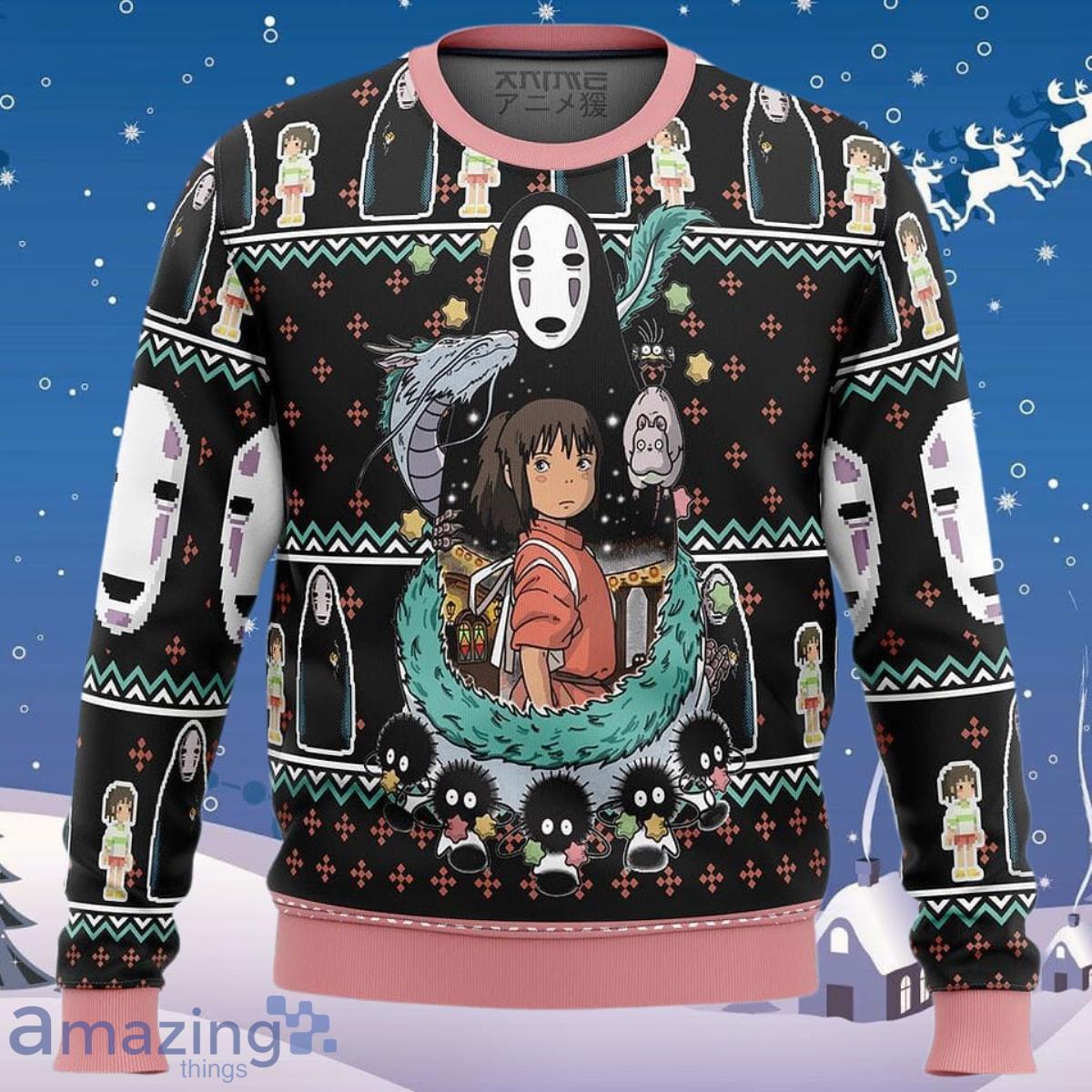 Spirited Away Avatar Ugly Christmas Sweater Best Gift For Men And Women image Spirited Away Avatar Ugly Christmas Sweater Best Gift For Men And Women Product Photo 1
