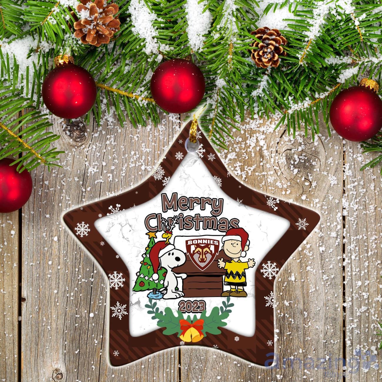 St. Bonaventure Bonnies Ceramic Ornament Snoopy Christmas Special Gift image St. Bonaventure Bonnies Ceramic Ornament Snoopy Christmas Special Gift Product Photo 2