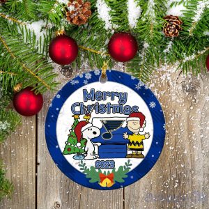 St. Louis Blues Ceramic Ornament Snoopy Christmas Special Gift Product Photo 1