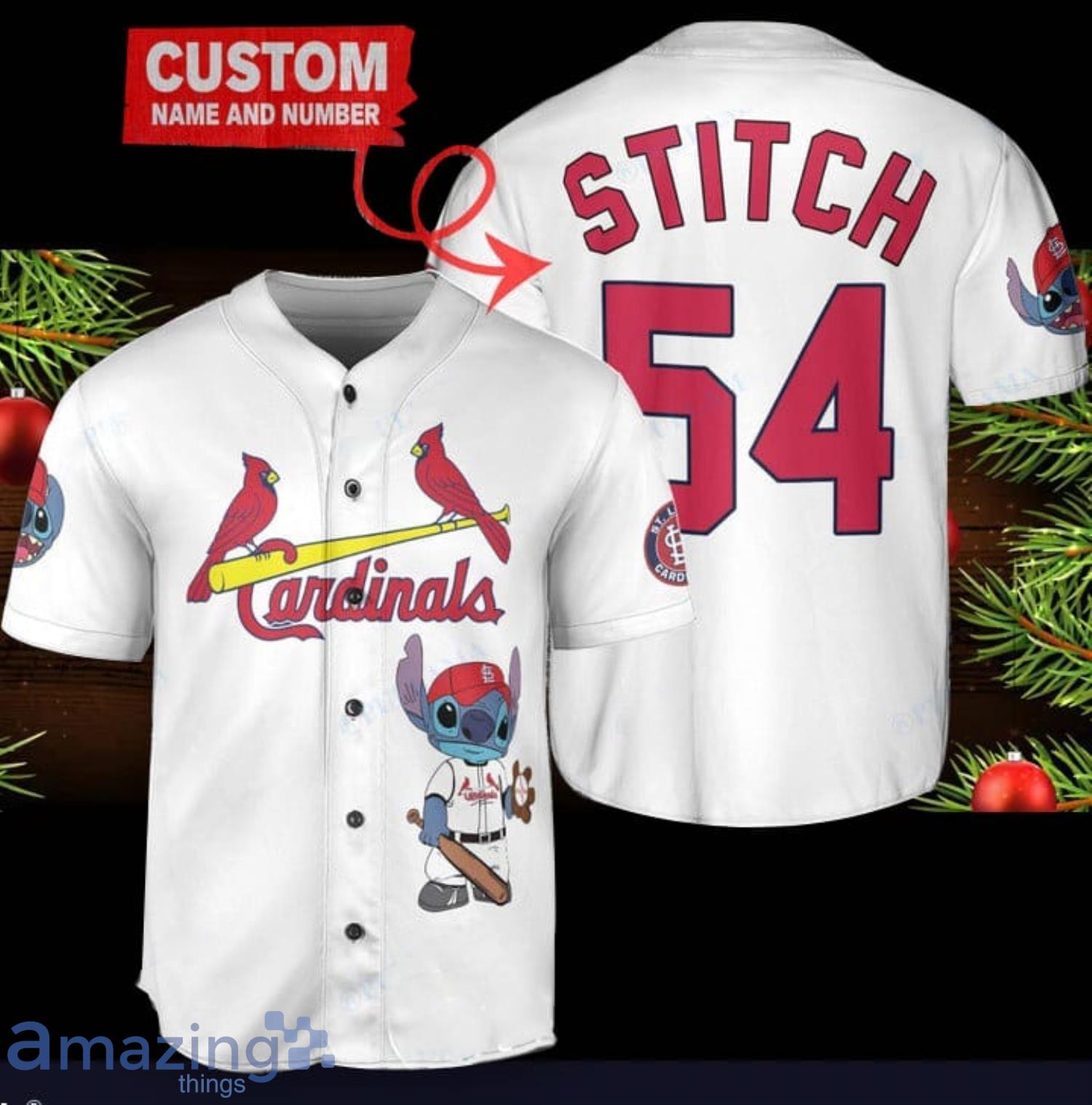 St. Louis Cardinals Custom Name For Fans MLB Stitch White Baseball