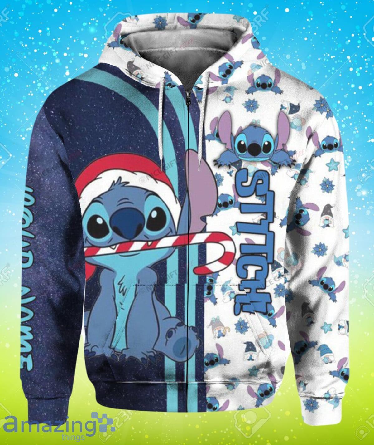 Stitch Custom Name Hoodie 3D Best Gift For Men And Women image Stitch Custom Name Hoodie 3D Best Gift For Men And Women Product Photo 2