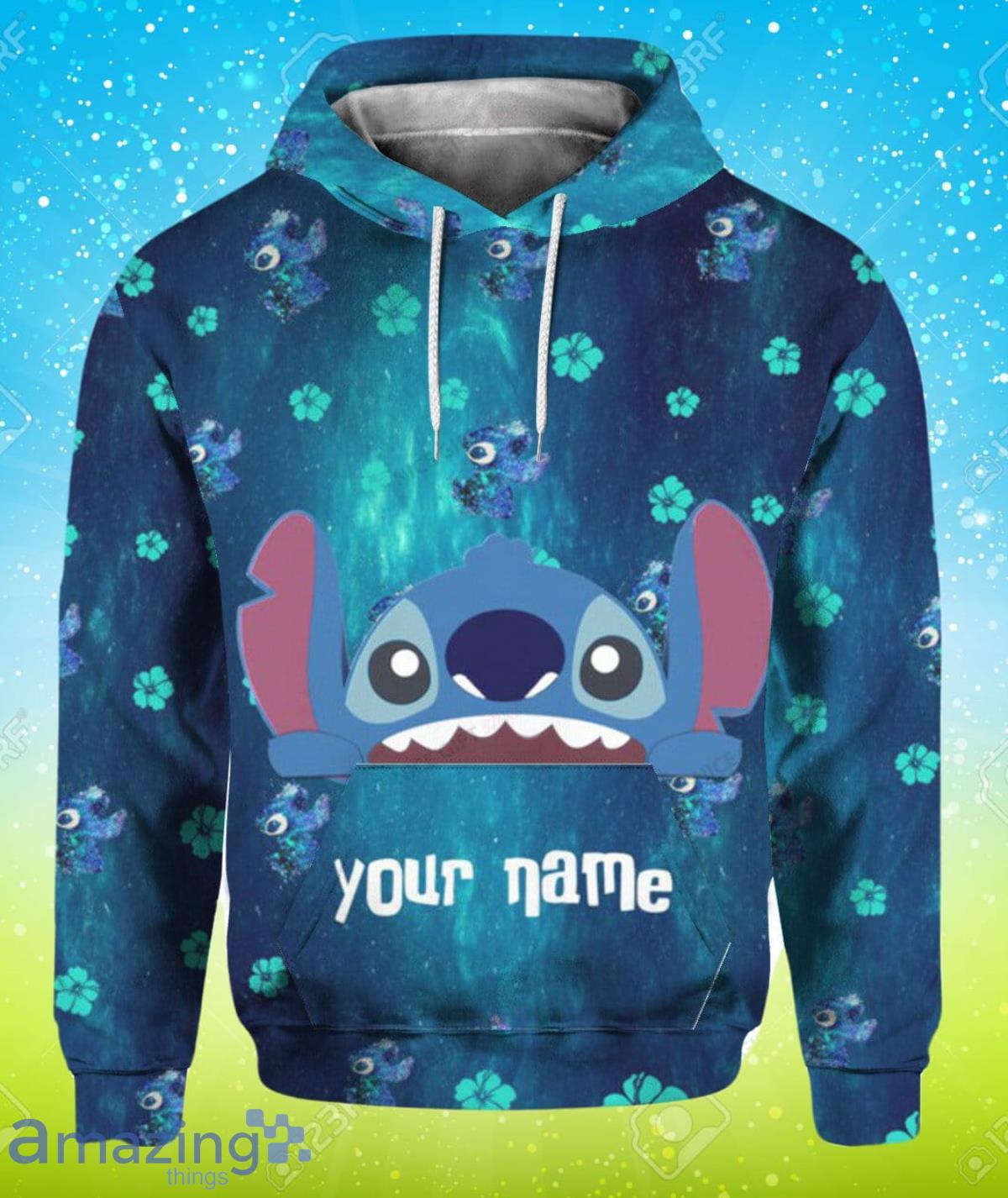 Stitch Custom Name Hoodie 3D Style Gift For Men And Women