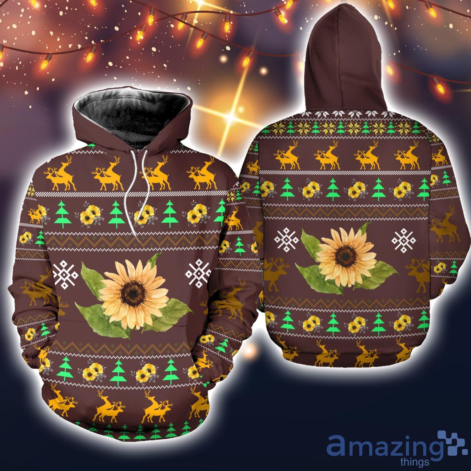 Dallas Cowboys Sunflower Hoodie Zip Hoodie Christmas Fans All Over