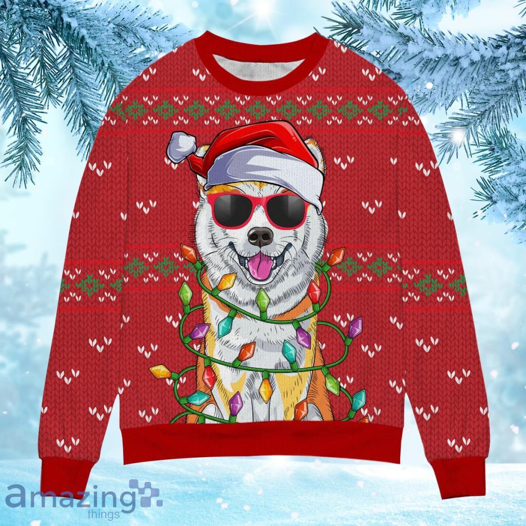 Funny Shiba Inu Christmas Ugly Sweater Gift For Dog Lover Product Photo 1