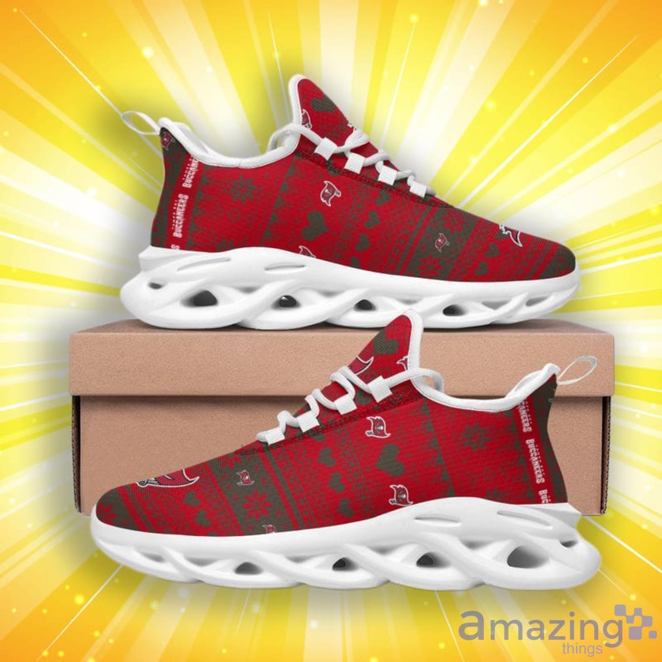 Tampa Bay Buccaneers Christmas Patterns Max Soul Shoes image Tampa Bay Buccaneers Christmas Patterns Max Soul Shoes Product Photo 4