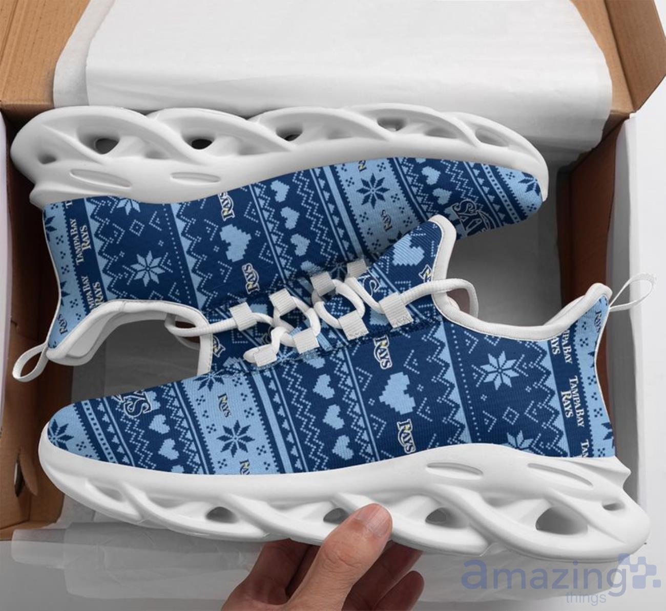 Tampa Bay Rays X Max Patterns Limited Edition Christmas Max Soul Shoes image Tampa Bay Rays X-Max Patterns Limited Edition Christmas Max Soul Shoes Product Photo 1