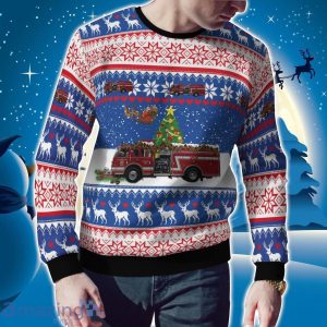 Taylorsville North Carolina Central Alexander Fire Department (Station #30) AOP Ugly Sweater Xmas Christmas Hoilday Gift Product Photo 2