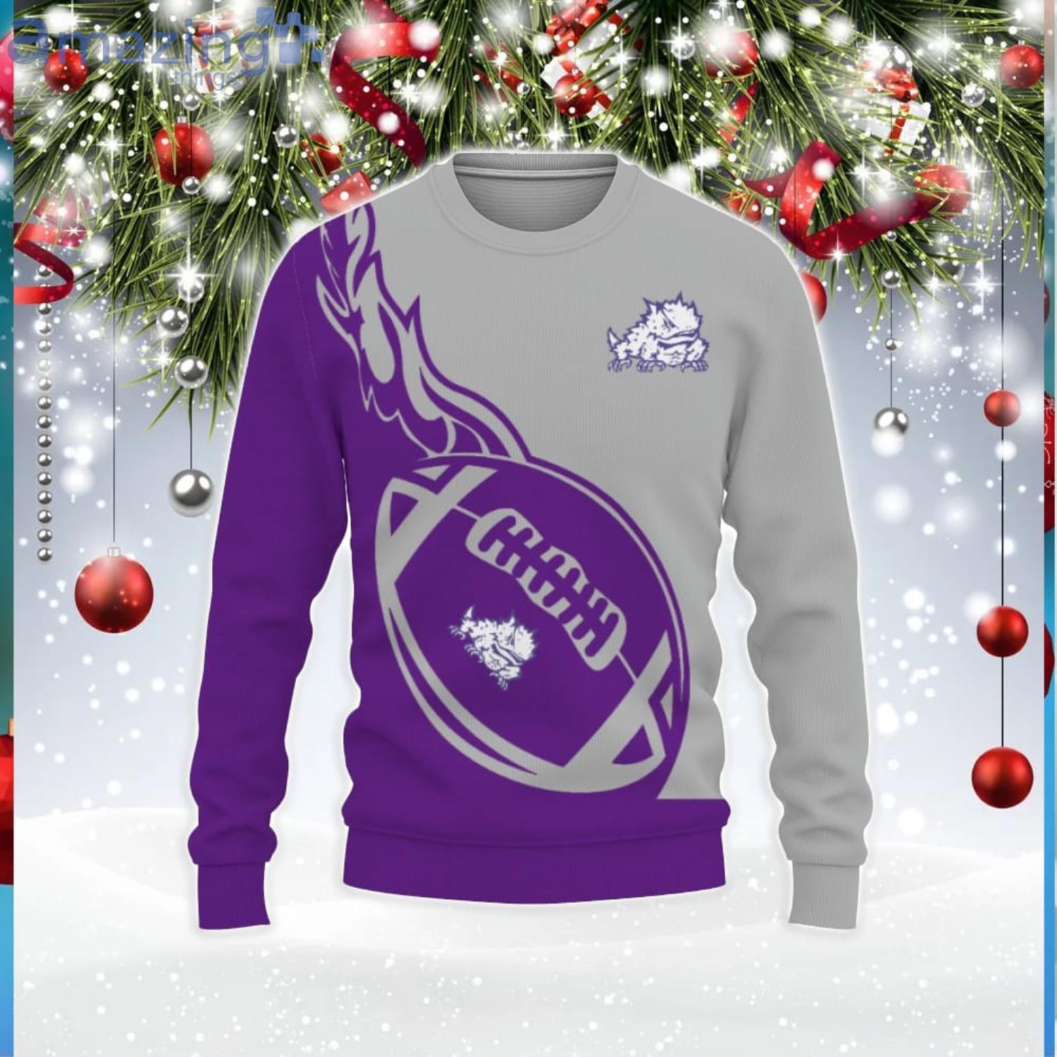 TCU Horned Frogs Go To Champion 2023 3D Sweater Unisex Christmas Gift image TCU Horned Frogs Go To Champion 2023 3D Sweater Unisex Christmas Gift Product Photo 1