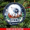 Tennessee Titans Santa And 4 Reindeers Logo Team Ornament Christmas