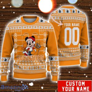 Tennessee Volunteers Mickey Player Custom Name And Number Ugly Christmas Sweater Product Photo 1