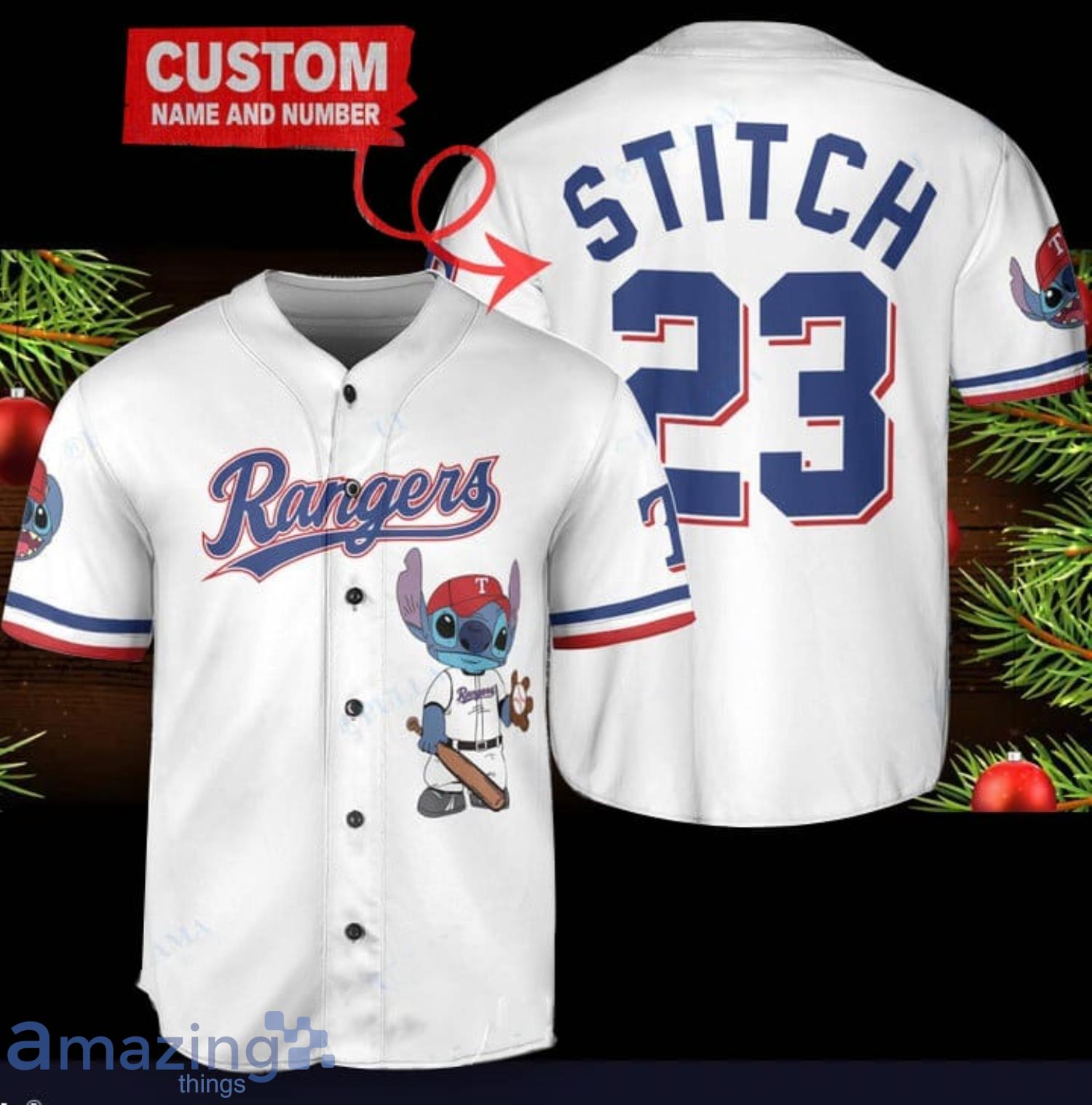 Texas Rangers Personalized Name MLB Fans Stitch Baseball Jersey Shirt