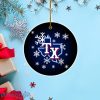Texas Rangers Merry Christmas Circle Ornament