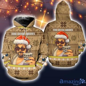The Big Lebowski The Dude Abides 3D All Over Printed Ugly Christmas Sweater Sweatshirt Hoodie Christmas Gift image The Big Lebowski The Dude Abides 3D All Over Printed Ugly Christmas Sweater Sweatshirt Hoodie Christmas Gift Product Photo 3