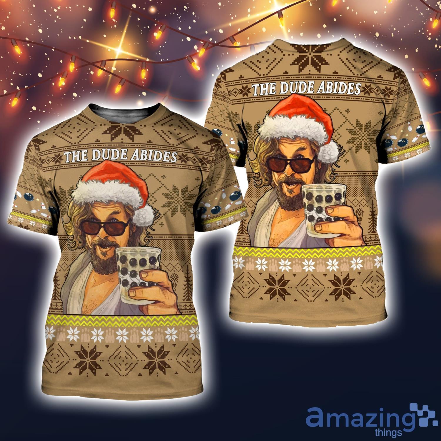 The Big Lebowski The Dude Abides 3D All Over Printed Ugly Christmas Sweater Sweatshirt Hoodie Christmas Gift image The Big Lebowski The Dude Abides 3D All Over Printed Ugly Christmas Sweater Sweatshirt Hoodie Christmas Gift Product Photo 5