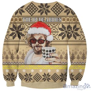 The Dude Abides Print 3D All Over Printed Ugly Christmas Sweater Sweatshirt Hoodie Christmas Gift Product Photo 2
