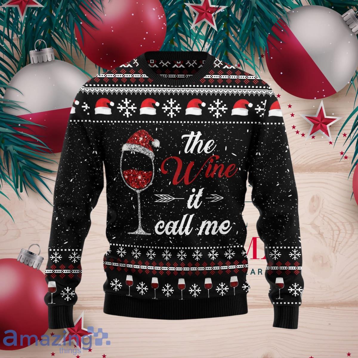 Wine ugly christmas sweater sale