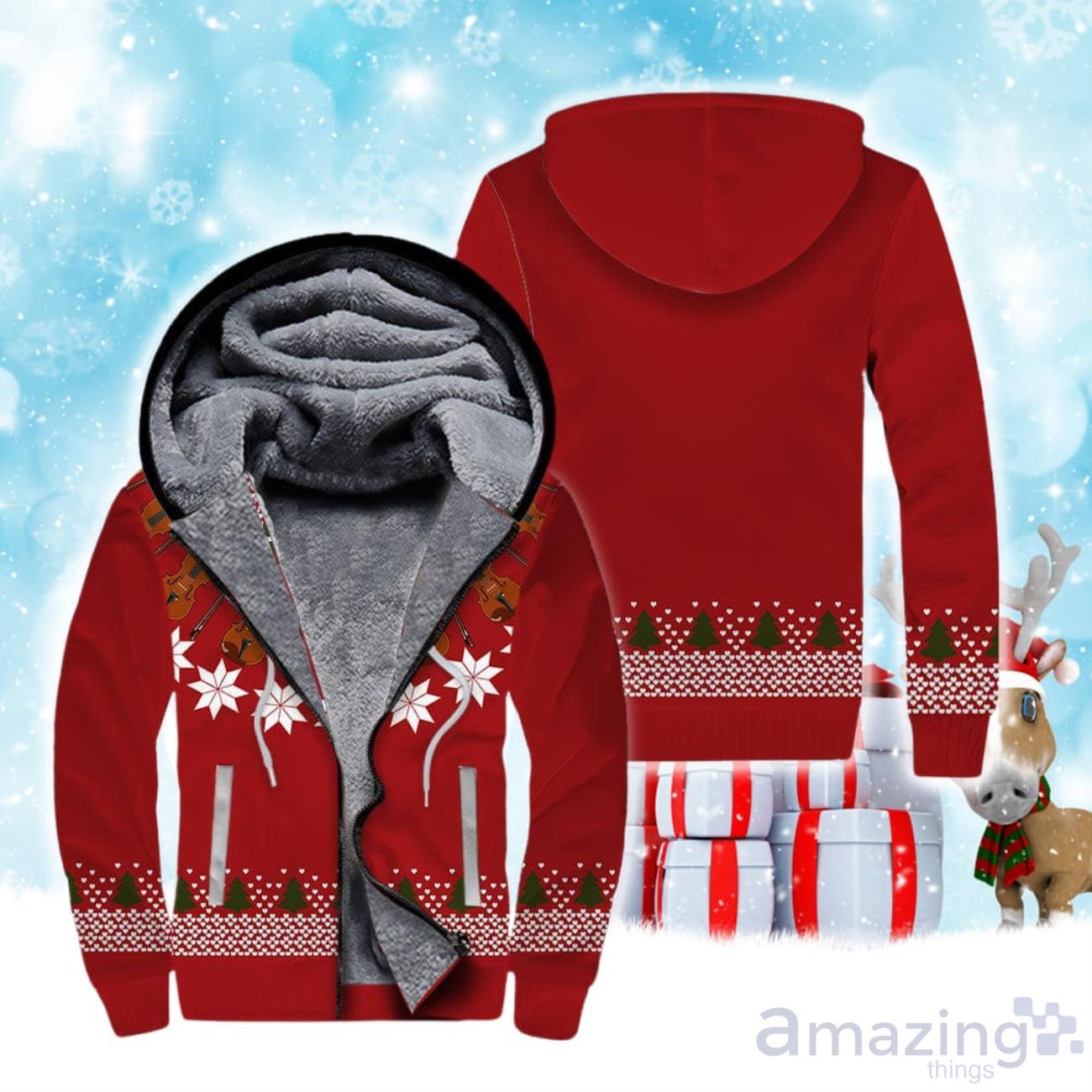 This Is My Christmas Guitar Fleece Zip Hoodie image This Is My Christmas Guitar Fleece Zip Hoodie Product Photo 1
