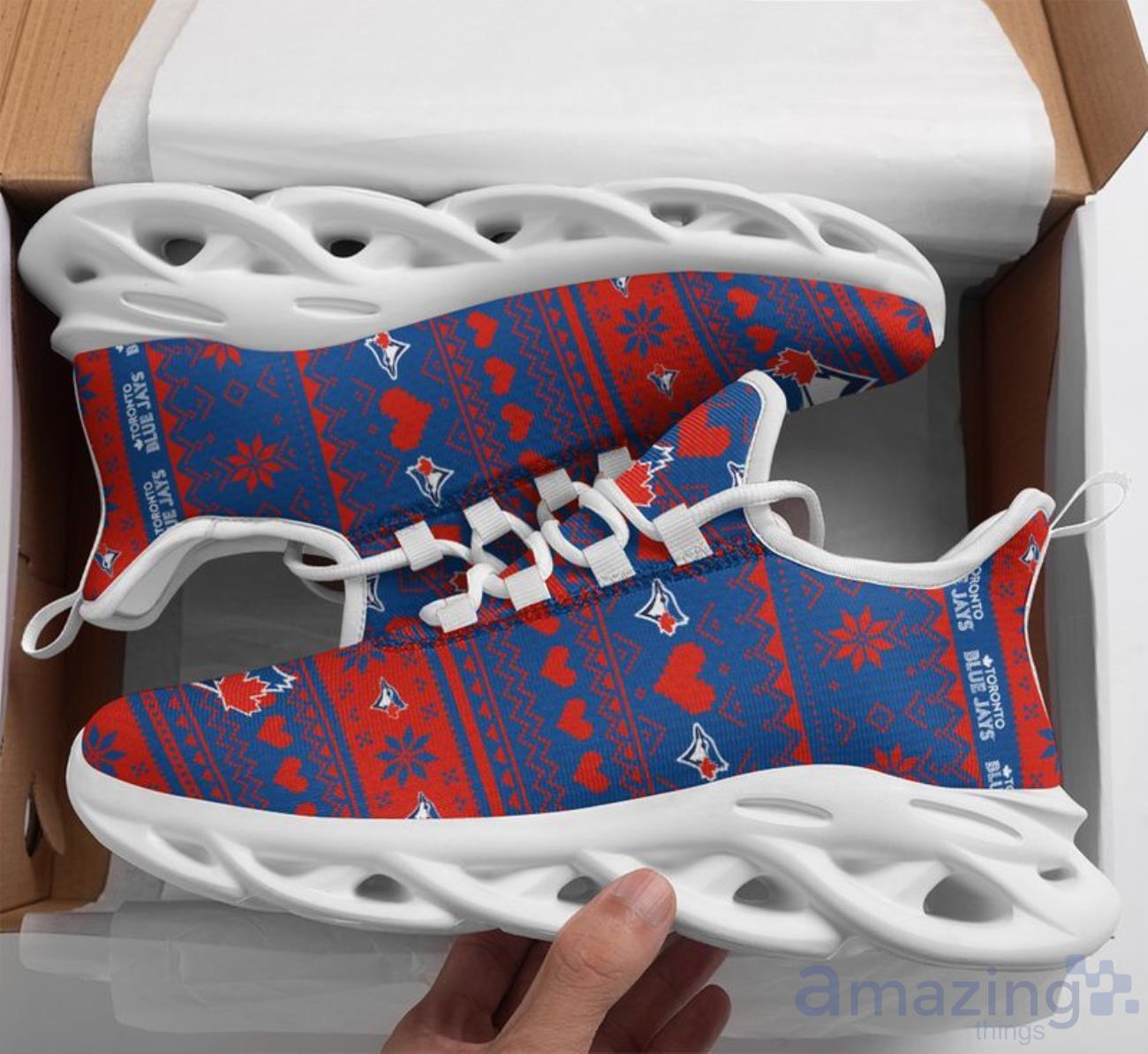Toronto Blue Jays Christmas Patterns Max Soul Shoes image Toronto Blue Jays Christmas Patterns Max Soul Shoes Product Photo 1