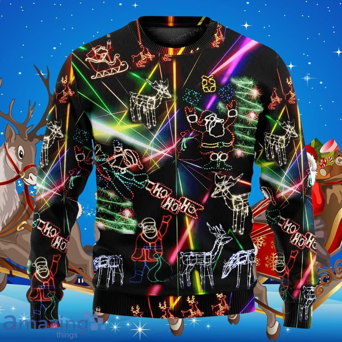 Tree Neon Art And Snowman Ugly Christmas Sweater Best Gift For Men And Women image Tree Neon Art And Snowman Ugly Christmas Sweater Best Gift For Men And Women Product Photo 1