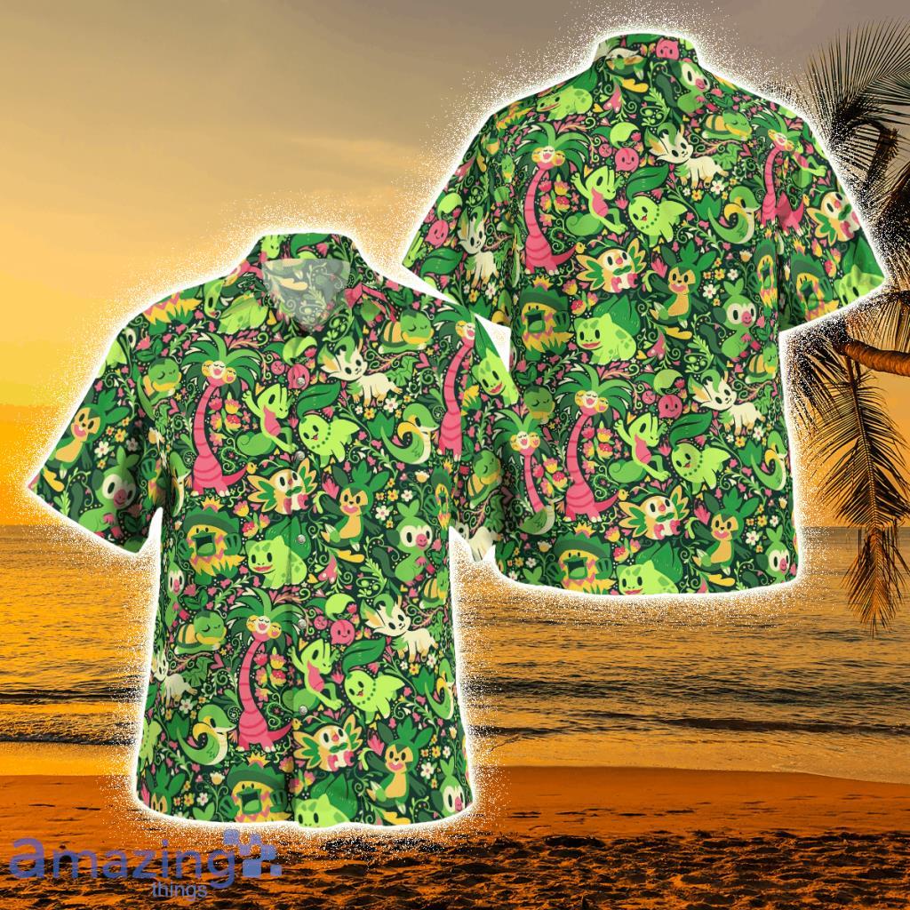 Tree Pokemon Green Tropical Hawaiian Shirt Product Photo 1