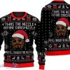 TWAS The Nizzle Before Chrismizzle and All Through The Hizzle Ugly Christmas Sweater Black