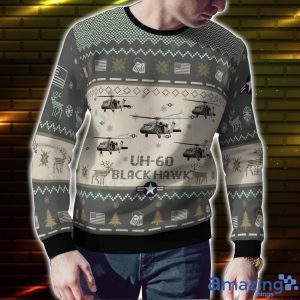 UH 60 Black Hawk UH60 Veteran Aircraft Snowflake Pattern 3D Ugly Christmas Sweater Best Gift image UH-60 Black Hawk UH60 Veteran Aircraft Snowflake Pattern 3D Ugly Christmas Sweater Best Gift Product Photo 2