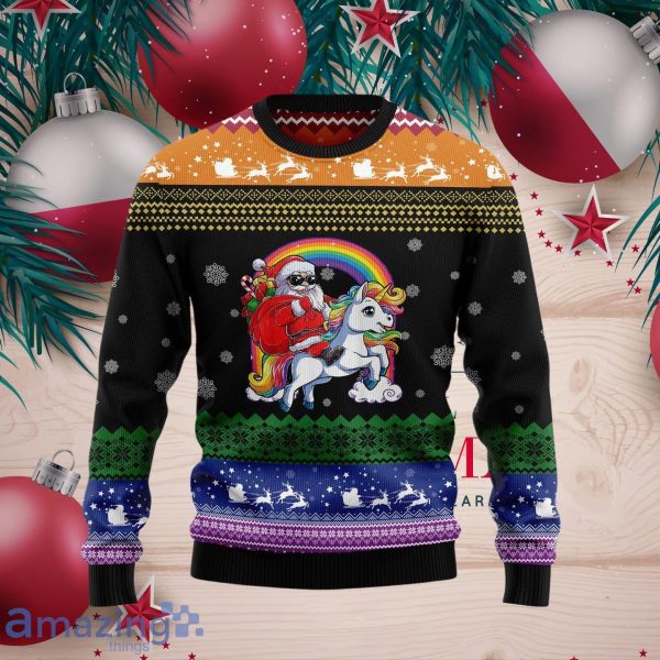 Men's santa unicorn ugly christmas sweater sale