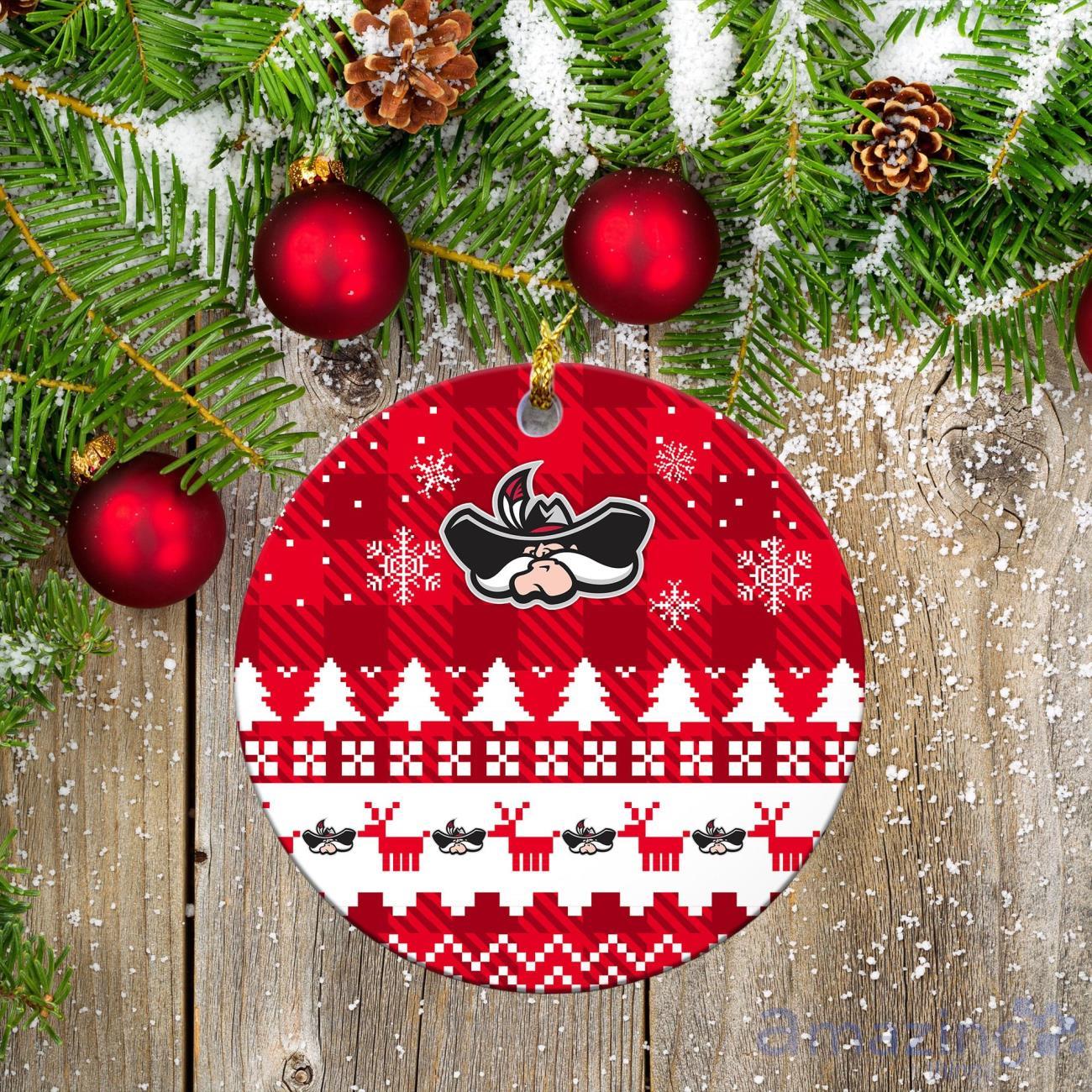 UNLV Rebels Ceramic Ornament All We Want For Christmas Is More Time For Football image UNLV Rebels Ceramic Ornament All We Want For Christmas Is More Time For Football Product Photo 2