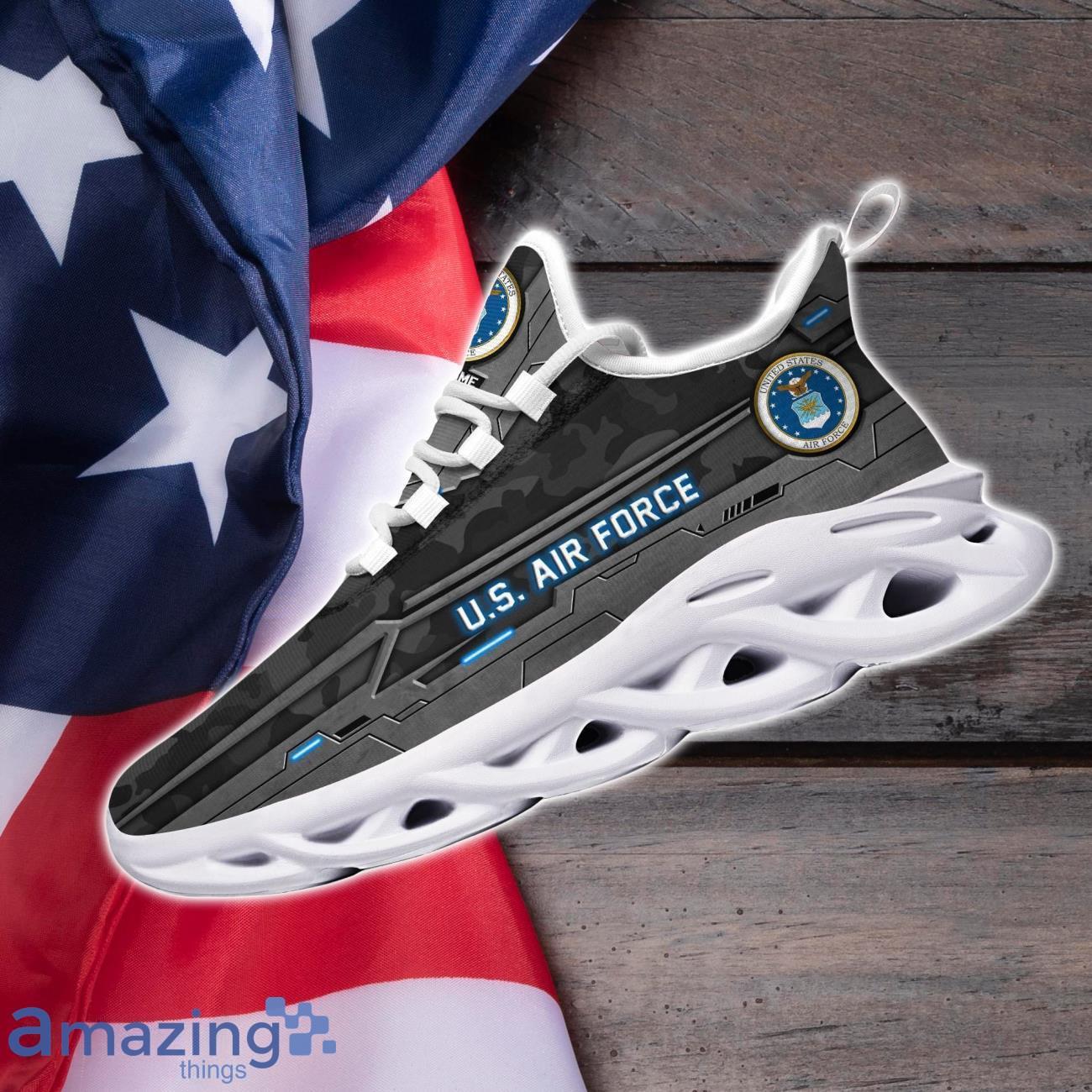 US AIR FORCE Military Gifts Veteran Max Soul Shoes Custom Name Sport Shoes Product Photo 1
