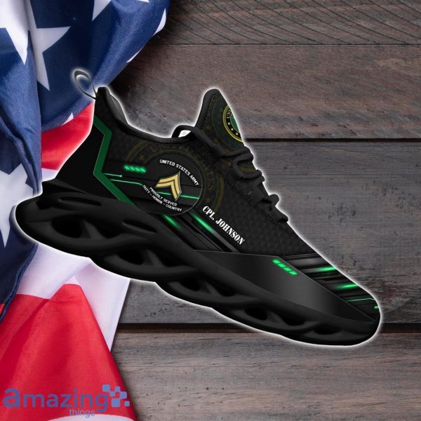 US ARMY Max Soul Shoes Custom Name Veteran Day Gifts Product Photo 1