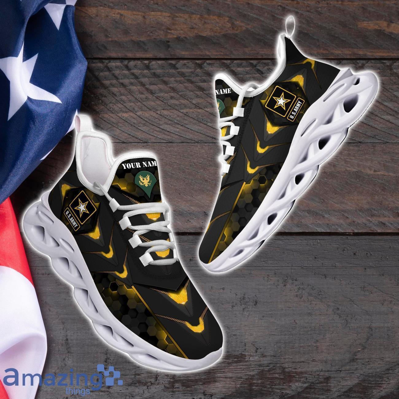 US Army Ranks Veteran Military Ranks Max Soul Shoes Custom Name