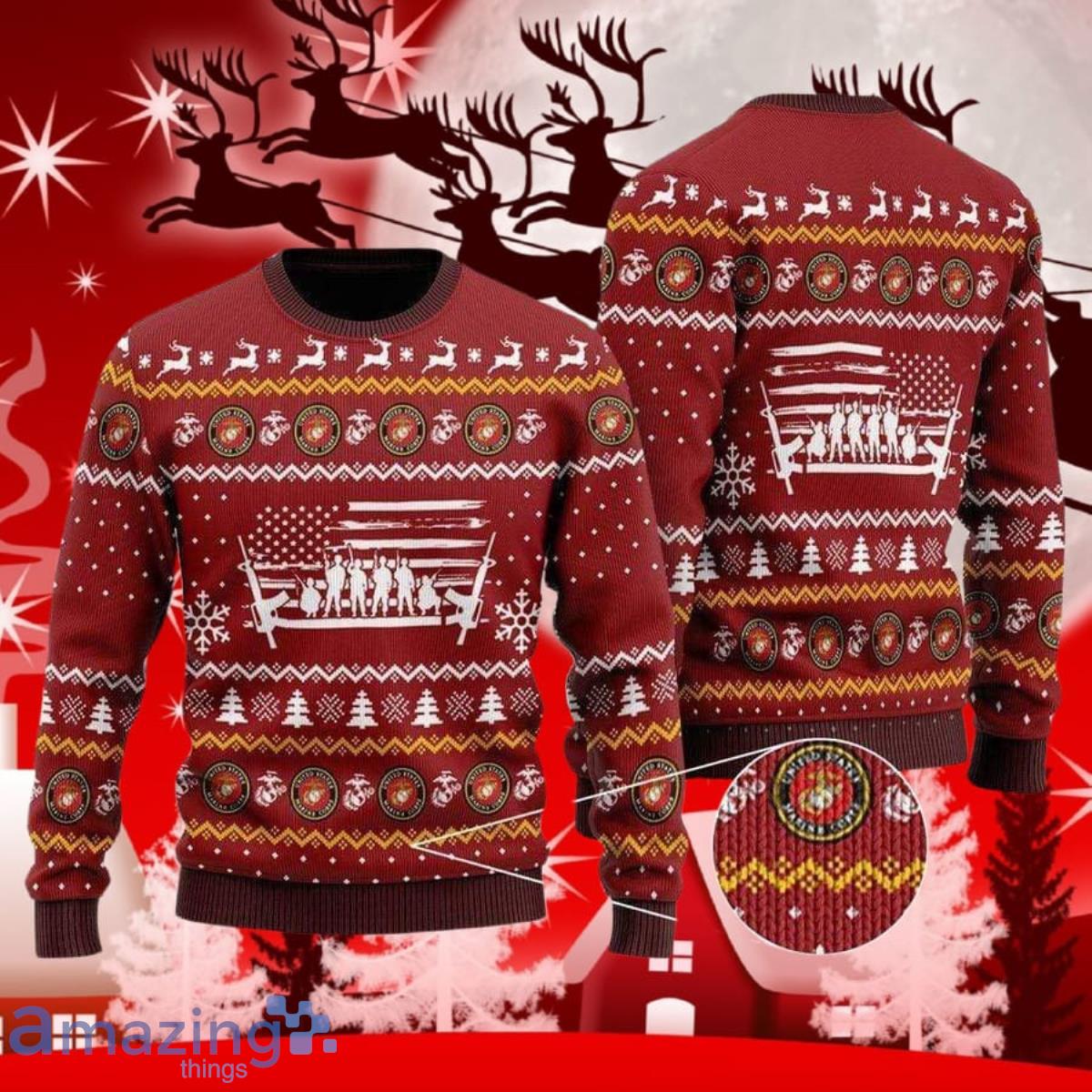 Marine corps clearance ugly christmas sweater