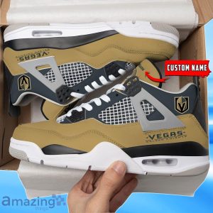 Vegas Golden Knights Custom Name Air Jordan 4 Sneaker Style Gift For Men Women Product Photo 1