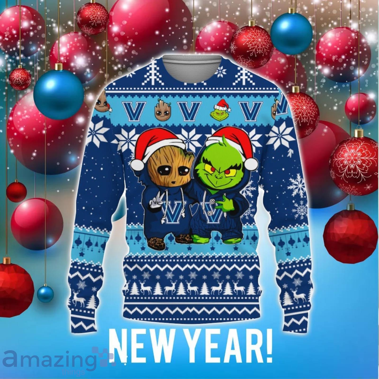 Chicago White Sox Baby Groot And Grinch Ugly Christmas 3D T-Shirts