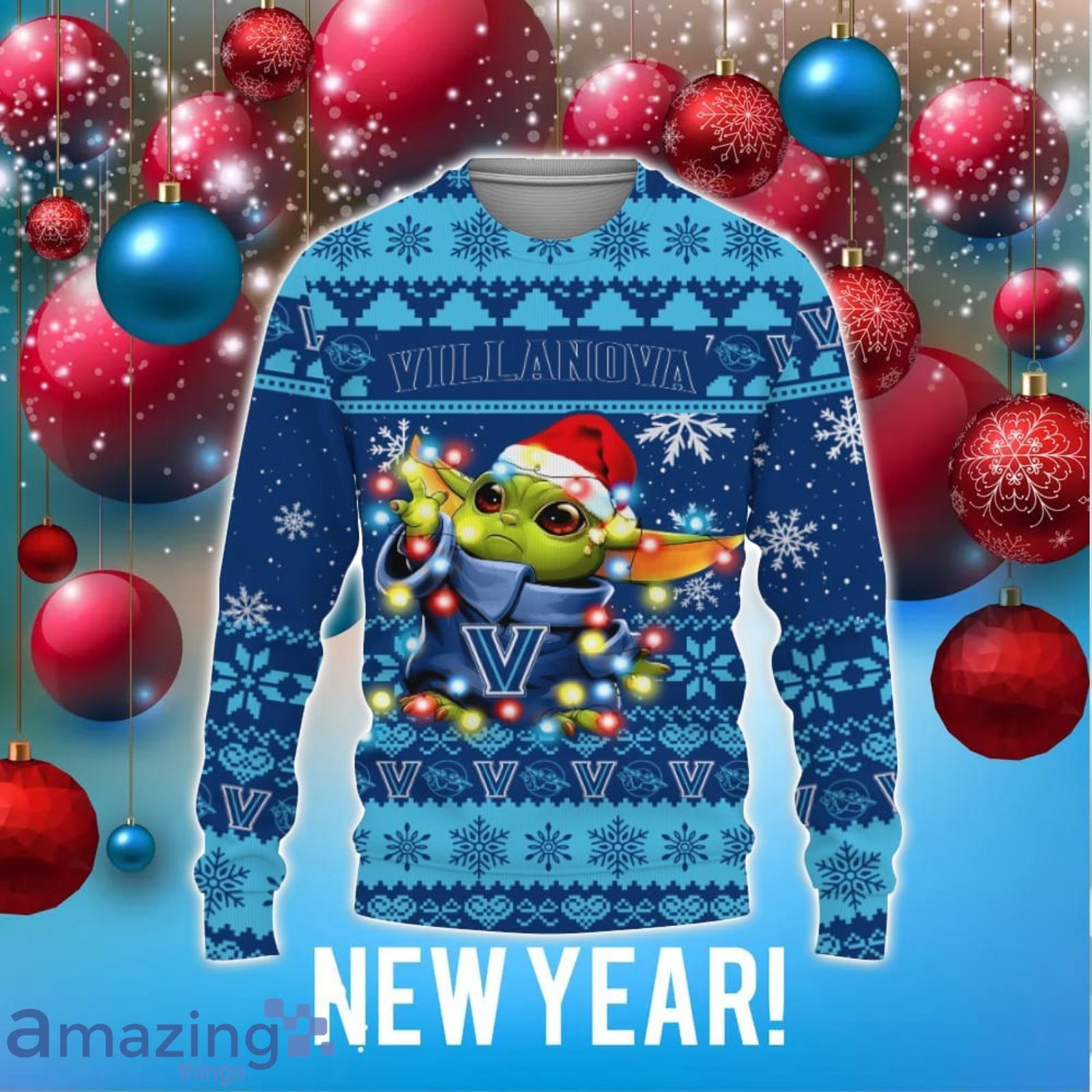 Seattle Seahawks Cute Baby Yoda Star Wars 3D Ugly Christmas