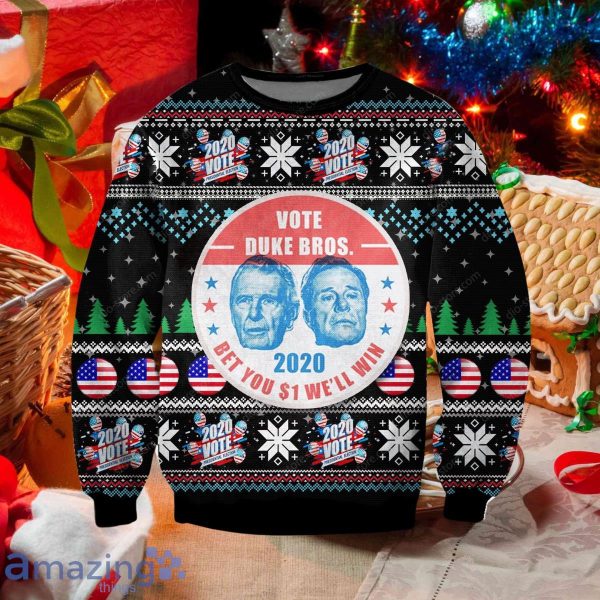 Vote Duke Bros 2020 3D Print Ugly Christmas Sweater Style Gift For