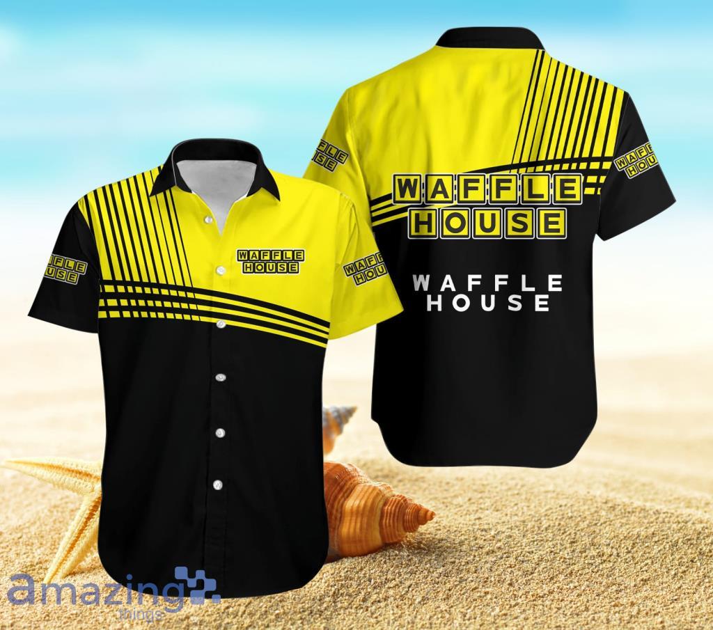 waffle house Style 3 Logo Design Hawaiian Shirt For Men And Women