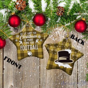 Wake Forest Demon Deacons Ceramic Ornament All We Want For Christmas Is More Time For Football Gift For Xmas image Wake Forest Demon Deacons Ceramic Ornament All We Want For Christmas Is More Time For Football Gift For Xmas Product Photo 2