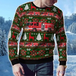 Warrenville, Illinois, Warrenville Fire Protection District AOP Ugly Sweater Holiday Sweater For Men And Women Product Photo 2