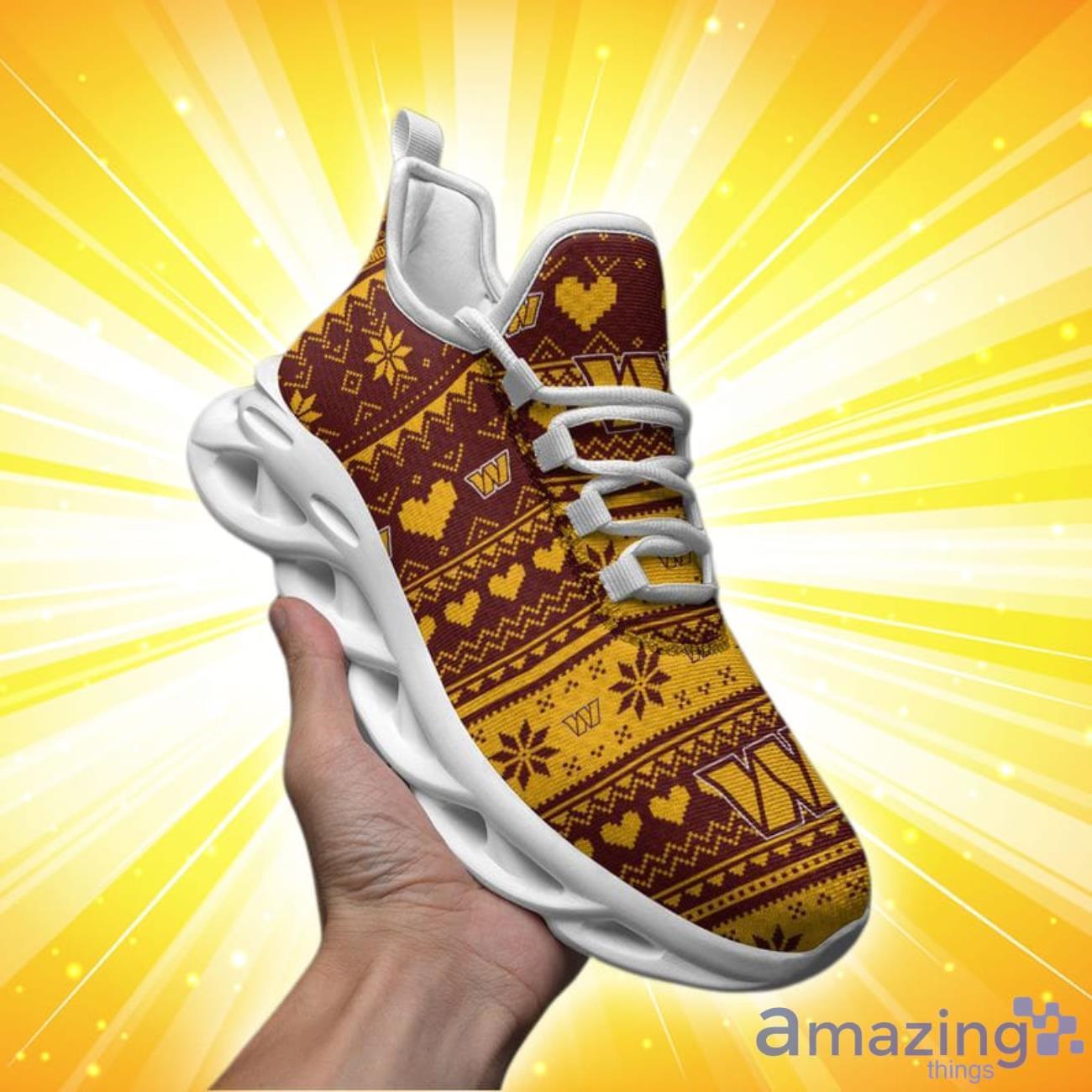 Washington Commanders Christmas Patterns Max Soul Shoes image Washington Commanders Christmas Patterns Max Soul Shoes Product Photo 2
