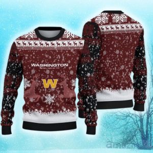 Washington Commanders Christmas Reindeer Limited Edition Ugly Sweater image Washington Commanders Christmas Reindeer Limited Edition Ugly Sweater Product Photo 2