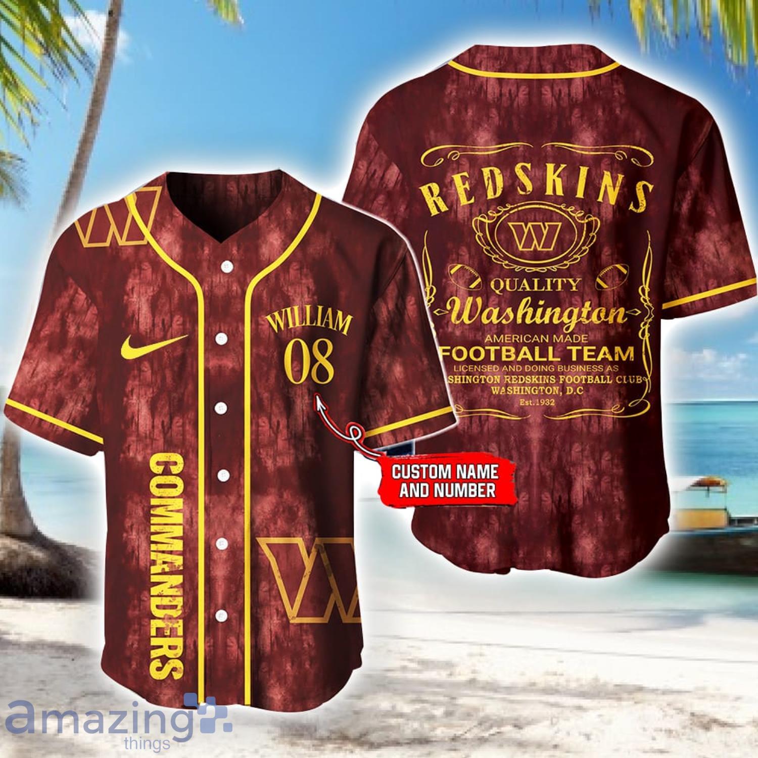 Washington redskins baseball on sale jersey