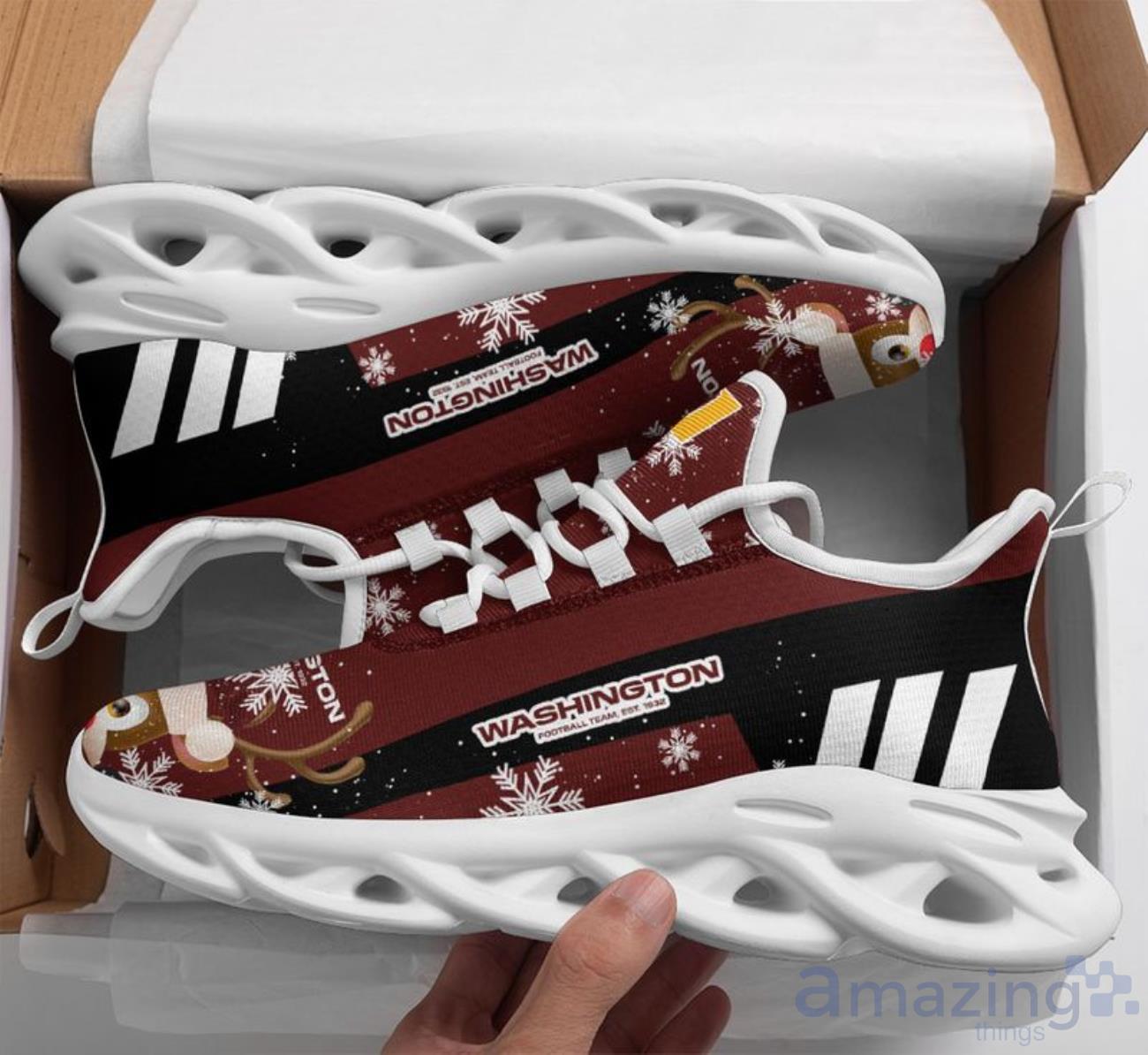 Washington Football Team Christmas Reindeer Special Style Max Soul Shoes image Washington Football Team Christmas Reindeer Special Style Max Soul Shoes Product Photo 1