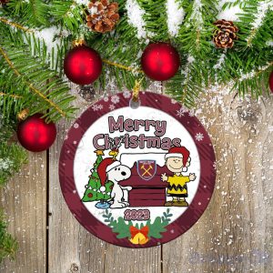 West Ham United Ceramic Ornament Snoopy Christmas Special Gift Product Photo 1