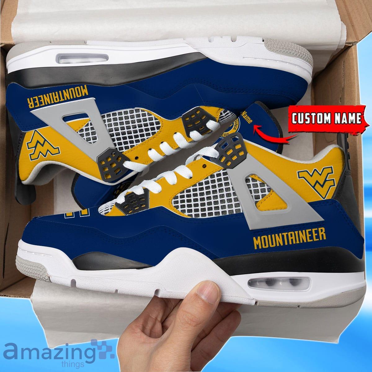 West Virginia Mountaineers Custom Name Air Jordan 4 Shoes Impressive Gift For Men Women Product Photo 1