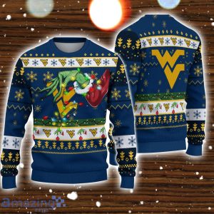 West Virginia Mountaineers NCAA Grinch Hand Funny Christmas Gift Ugly Christmas Sweater Gift Ideas For Fans Product Photo 3