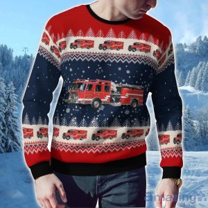 West Windsor Township, New Jersey, West Windsor Volunteer Fire Co #1 AOP Ugly Sweater Holiday Sweater For Men And Women Product Photo 2