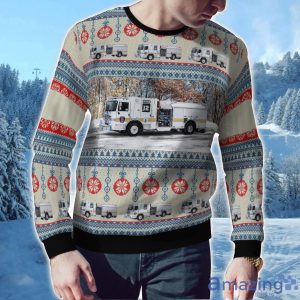 Wilmington, North Carolina, New Hanover County Fire Service AOP Ugly Sweater Holiday Sweater For Men And Women Product Photo 2