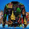 Wine Rum Neon Art Drinking Ugly Christmas Sweater Best Gift